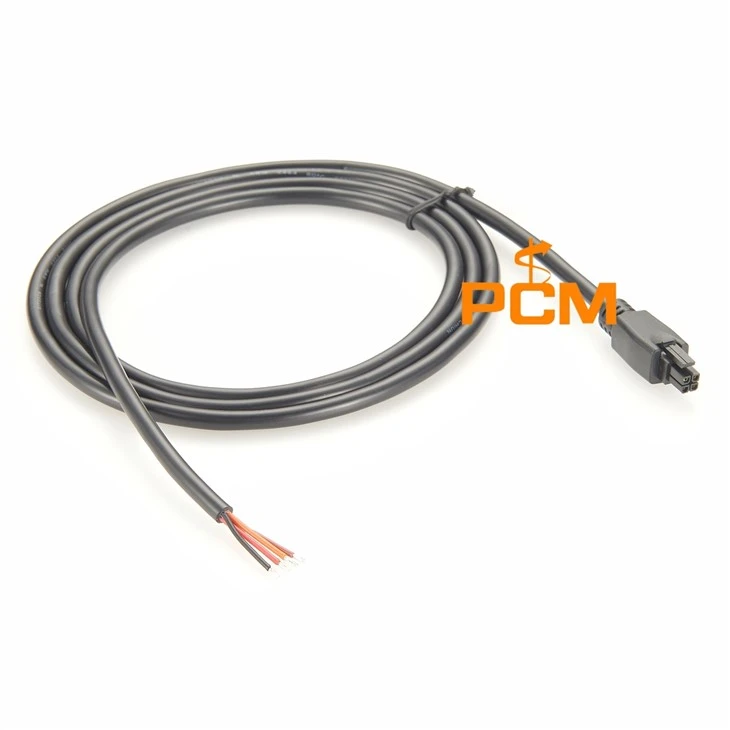 Micro-Fit 4 Pin Dual Row To Pigtail Cable With Corrugated Protective Tubing