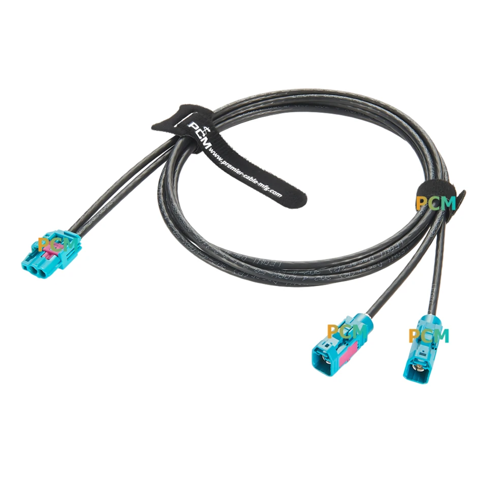 Double Vertical HFM Mini Fakra To 2 Fakra Cable