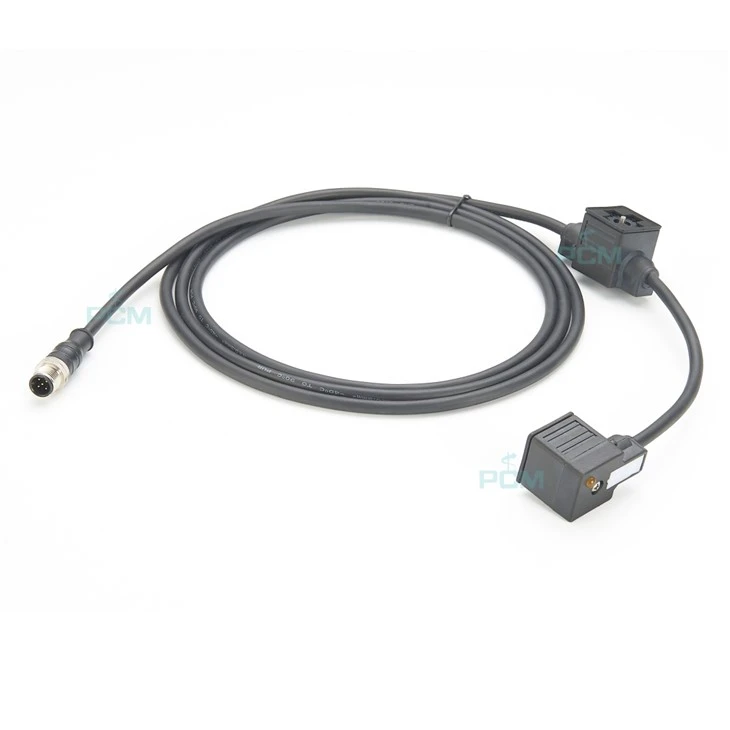 M12 za dvojni kabel pretvornika magnetne ventila