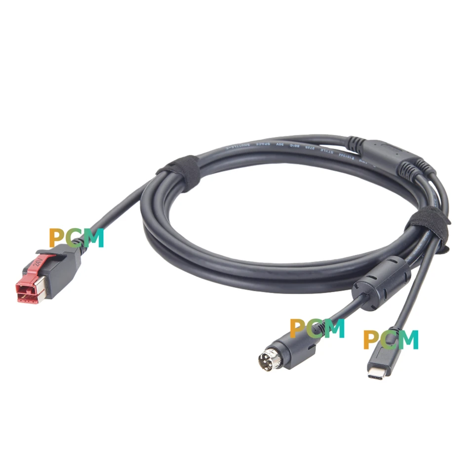 Powered USB To USB-C And Hosiden 4Pin 24V Power Cable factory