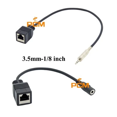 RJ45 priključek na 3,5 mm TRS avdio kabel za stereo ojačevalnike