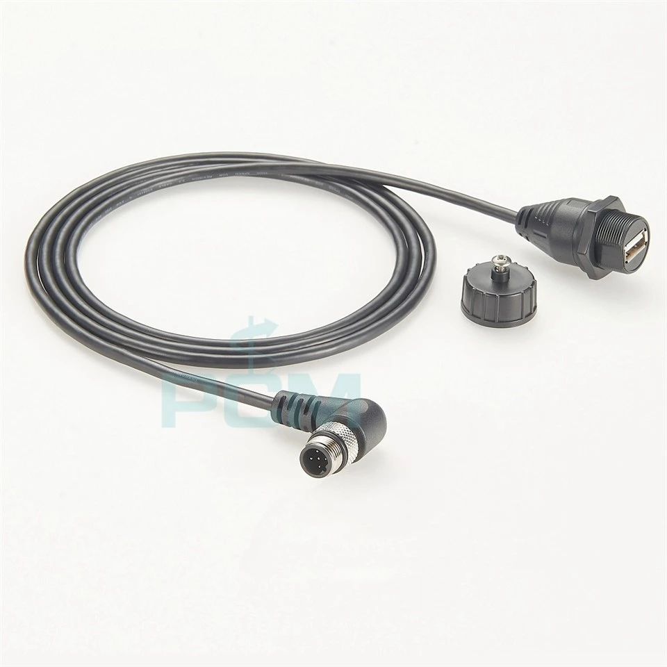 Protective Cap USB M12 Cable for Vehicle Dashboards